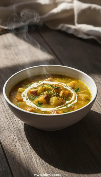 Golden Garlic Soup Recipe