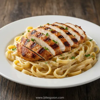 Grilled Chicken Alfredo Pasta