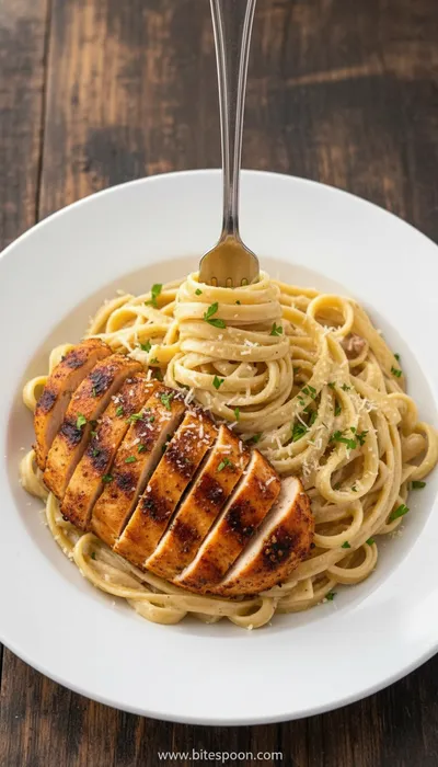 Grilled Chicken Alfredo Pasta - ready to serve