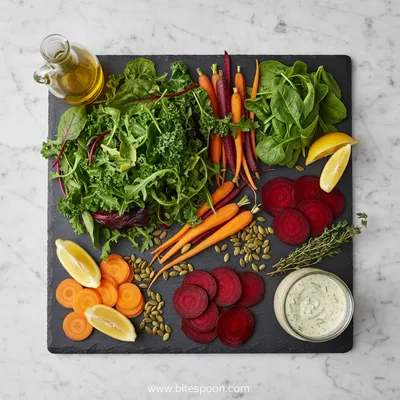 Harvest Salad with Lemon Thyme Dressing - cooking process