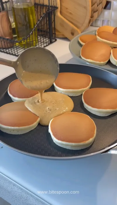 Healthy Fluffy Pancakes For Breakfast - ingredients preparation