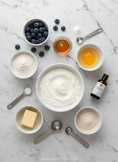 Healthy Greek Yogurt Blueberry Protein Muffins - cooking process
