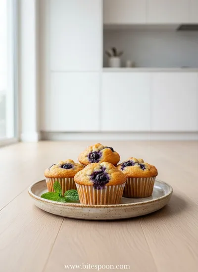 Healthy Greek Yogurt Blueberry Protein Muffins