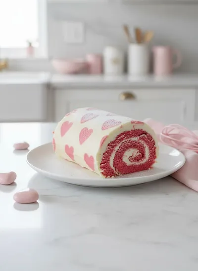 Hearts Roll Cake Recipe