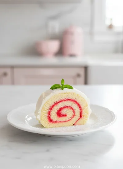 Hearts Roll Cake Recipe - ready to serve