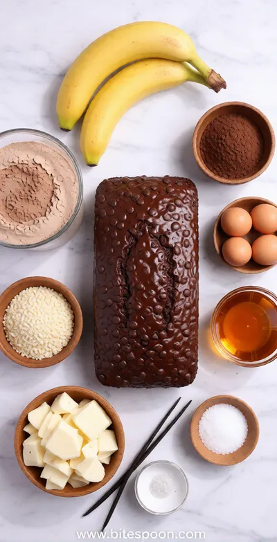 High Protein Chocolate Banana Bread - cooking process