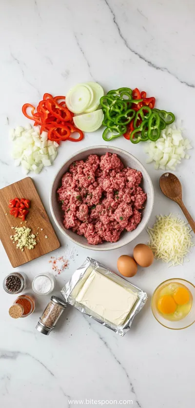High Protein Low Carb Philly Cheesesteak Casserole - cooking process