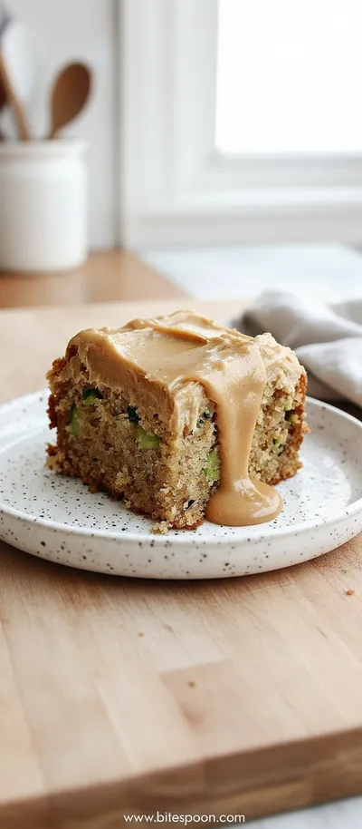 Homemade Zucchini Cake With Brown Sugar Icing
