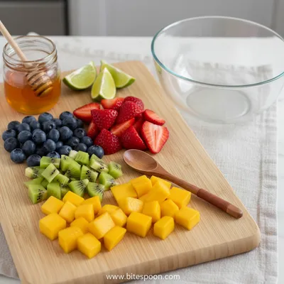 Honey Lime Fruit Salad – Paleo & Easy - cooking process