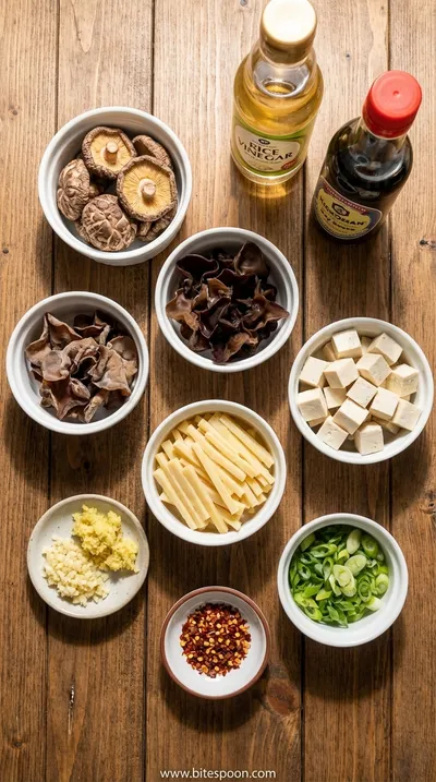 Hot and Sour Soup Recipe: Quick & Easy Asian Favorite - ingredients preparation