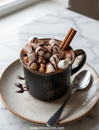 Hot Cocoa With Marshmallows - ready to serve