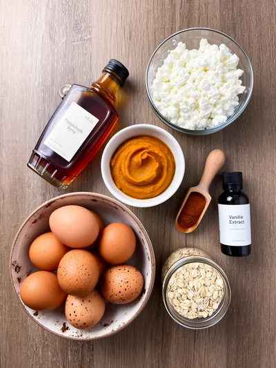 Healthy Pumpkin Cottage Cheese Bake Recipe - ingredients preparation