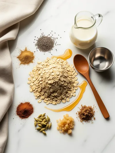 Easy Chai Spiced Overnight Oats - ready to serve