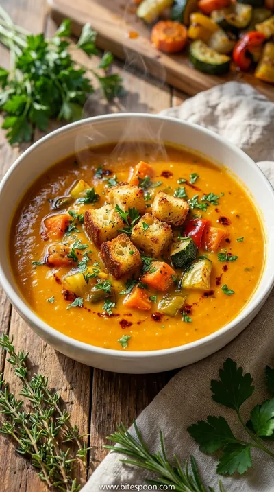 Irresistible Roasted Veggie Soup Recipe