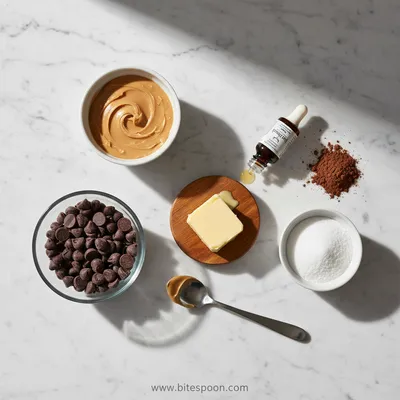 Keto Peanut Butter Chocolate Fat Bombs - cooking process