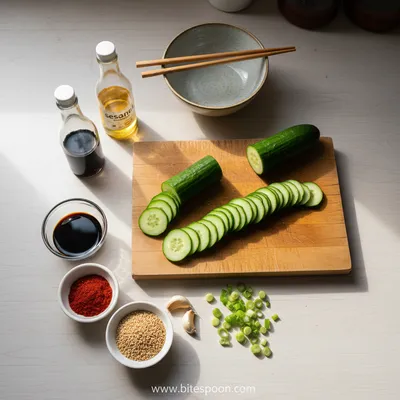 Korean Cucumber Salad – Quick & Easy Snack - cooking process