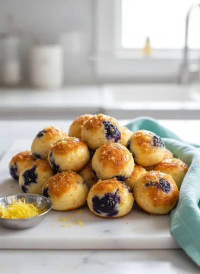 Lemon Blueberry Cottage Cheese Protein Bites
