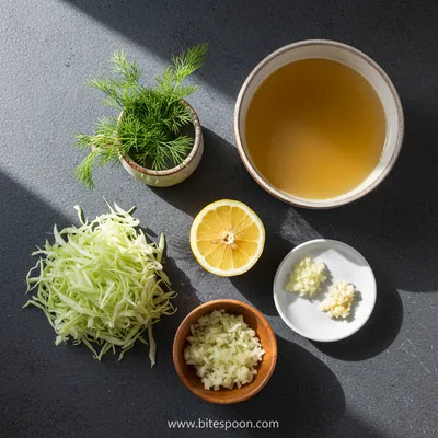 Lemon Dill Cabbage Soup Recipe - ingredients preparation