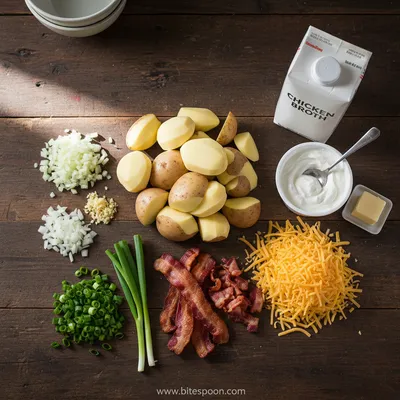 Homemade Loaded Potato Soup Recipe - cooking process