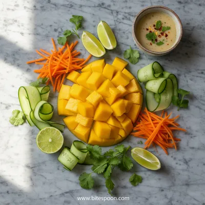 Mango Salad Recipe - cooking process