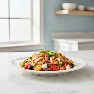 Mediterranean Chicken Pasta Salad