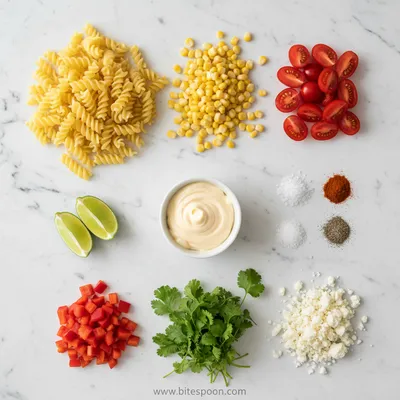 Mexican Street Corn Pasta Salad – Quick & Easy Snack - cooking process