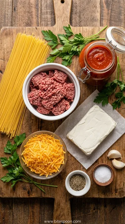 Million Dollar Spaghetti Casserole Recipe - ingredients preparation