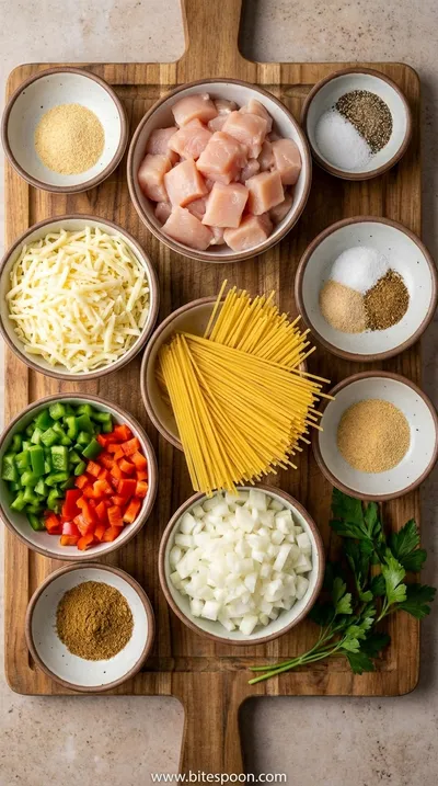 Monterey Spaghetti: Quick & Easy Pasta Recipe - ingredients preparation