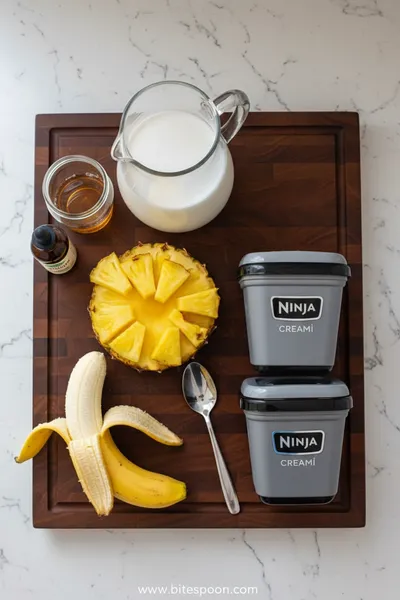 Ninja Creami Dole Whip Ice Cream - cooking process