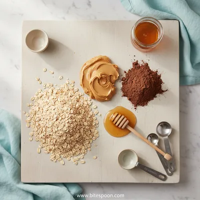 No-Bake Chocolate Peanut Butter Protein Balls - cooking process