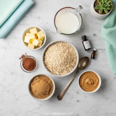 Vintage No-Bake Cookies - ingredients preparation