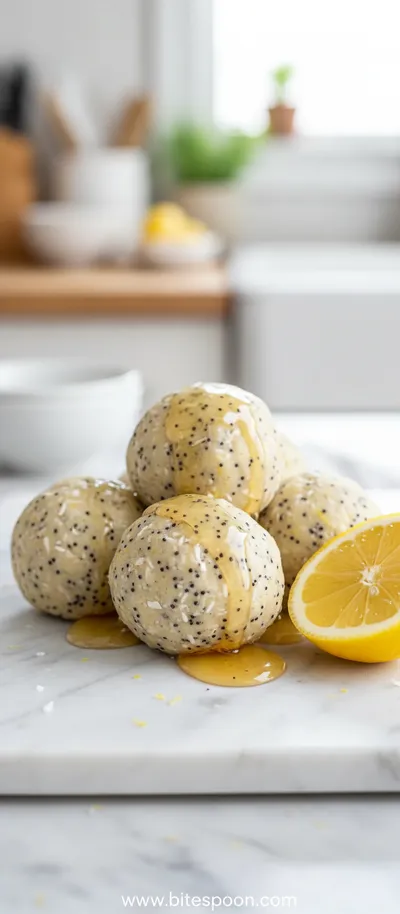 No-Bake Lemon Poppyseed Protein Balls