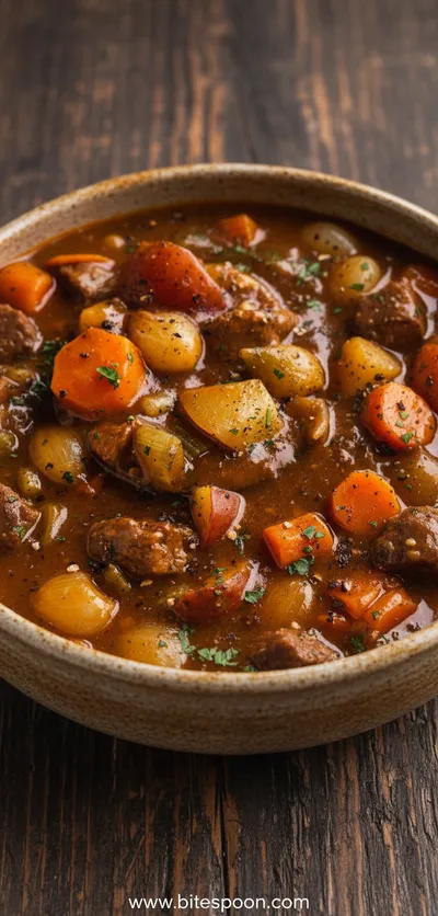 Old Fashioned Beef Stew - ready to serve