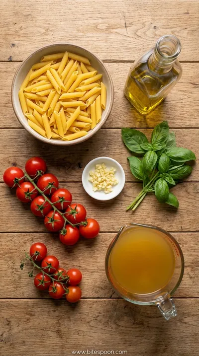 Easy One Pot Pasta Recipe - Quick Dinner Solution - ingredients preparation