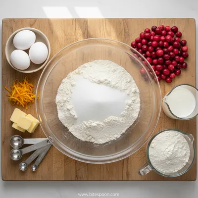 Orange Cranberry Muffins - cooking process