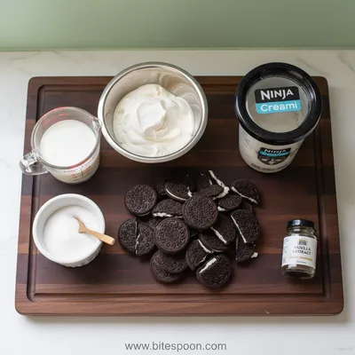 Oreo Cookie Ice Cream Recipe - cooking process