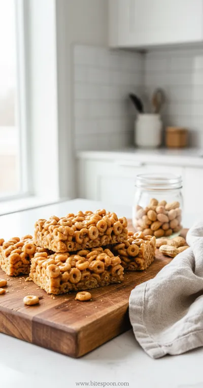 Easy 3-Ingredient Peanut Butter Cheerio Bars