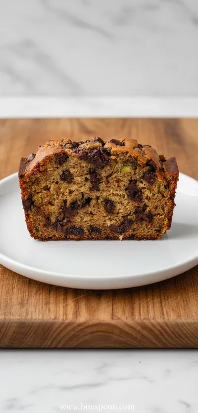 Peanut Butter Chocolate Chip Zucchini Bread - ready to serve