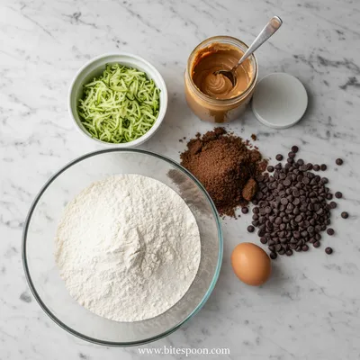 Peanut Butter Chocolate Chip Zucchini Bread - cooking process