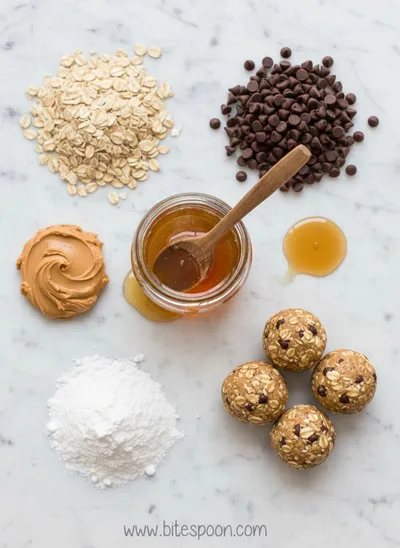 Easy Peanut Butter Protein Balls - cooking process