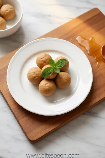 Easy Peanut Butter Protein Balls - ready to serve