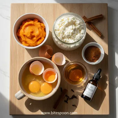 Viral Pumpkin Cottage Cheese Bake Healthy Recipe - ingredients preparation