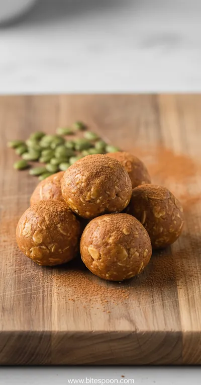 Pumpkin Protein Balls - Gluten-Free Vegan Snack - ready to serve