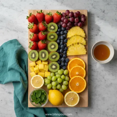 Rainbow Fruit Platter Recipe - cooking process