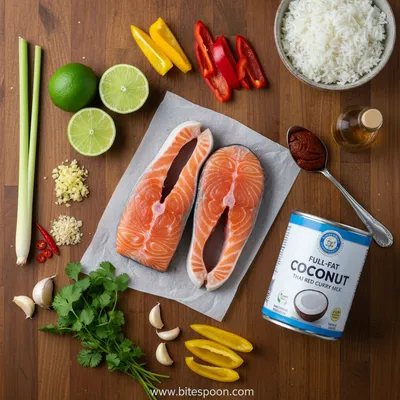 Salmon Coconut Curry – Thai Inspired Recipe - cooking process