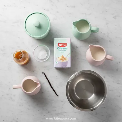Ninja Creami Salted Caramel Ice Cream - cooking process
