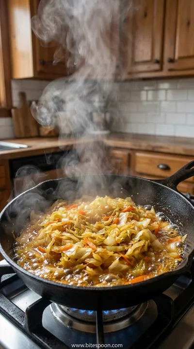Simple Sauteed Cabbage Recipe - cooking process