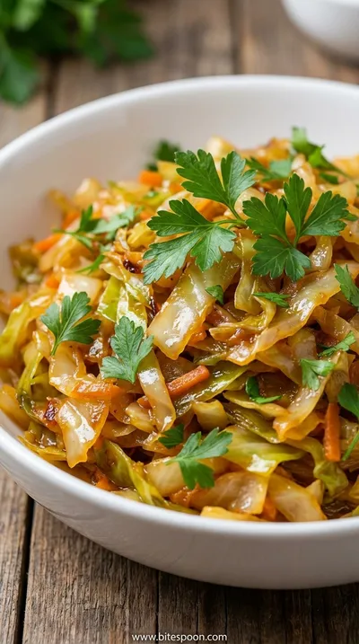 Simple Sauteed Cabbage Recipe - ready to serve