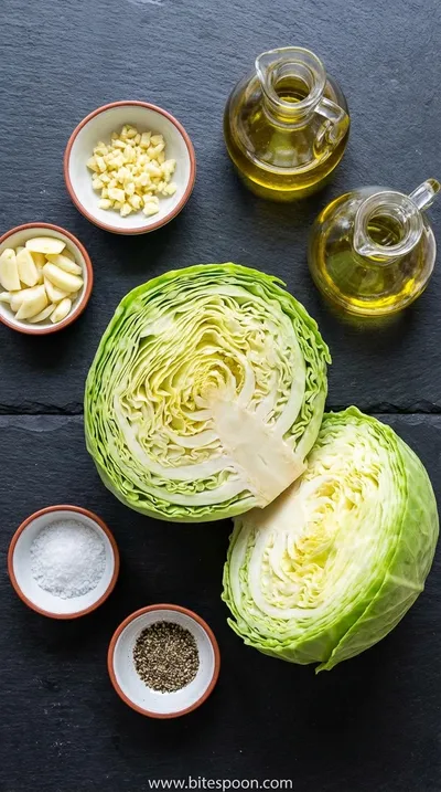 Simple Sauteed Cabbage Recipe - ingredients preparation