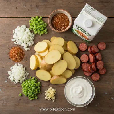 Slow Cooker Cajun Potato Soup Recipe - cooking process